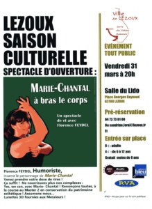 affiche spectacle Marie-Chantal