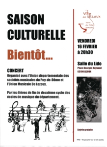 affiche concert UDSM 63