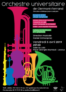 affiche concert orchestre d'Auvergne