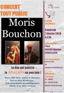 affiche concert Moris Bouchon